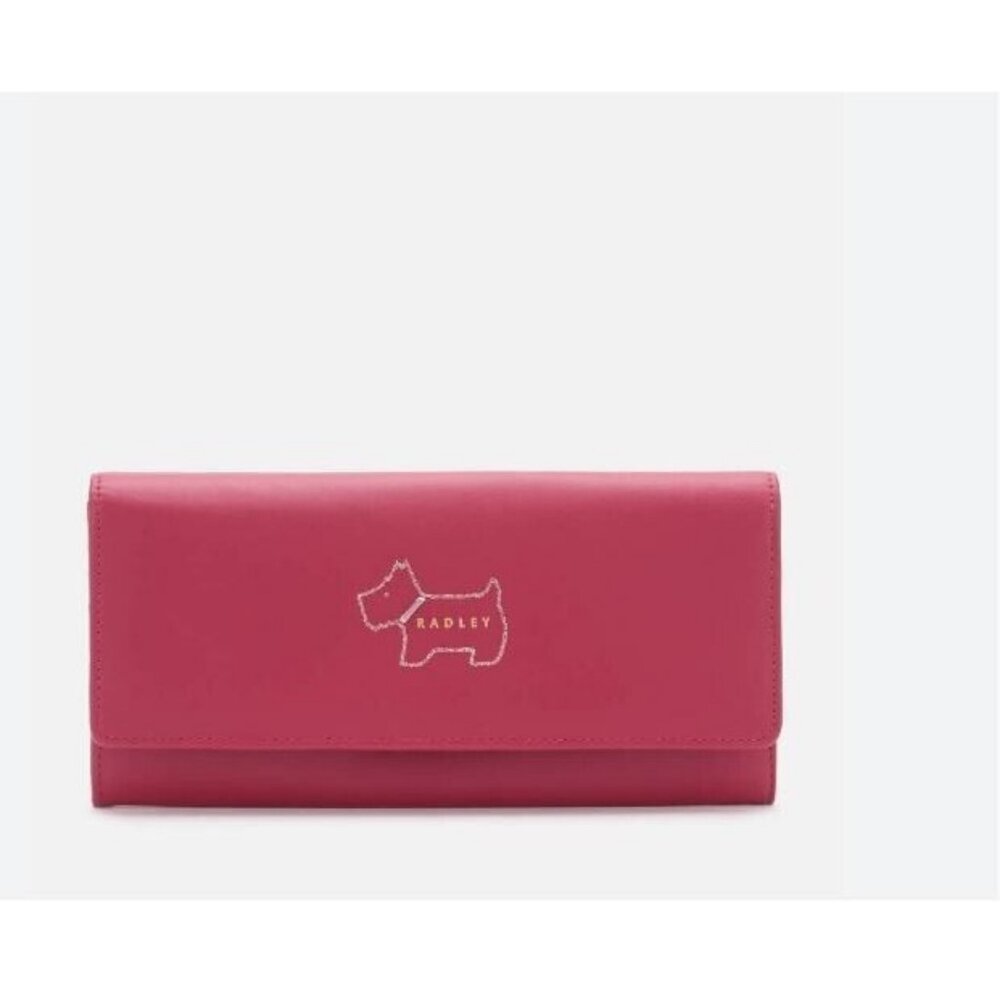 RADLEY Heritage Dog Outline leather foldable women's wallet + Dust bag -PINK